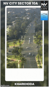 an advertisement for nv city sector 10a kharkhoda with a picture of a street