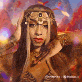 a woman with a crown on her head and the words minimax hailuo ai below her