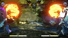 a video game screen shows queen dizzy and storm dizzy fighting each other