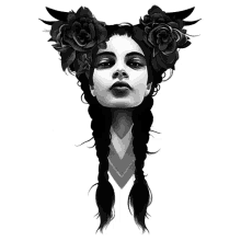girl beauty woman headress roses girl beauty woman headress roses