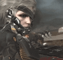 a video game character says " what " in a close up