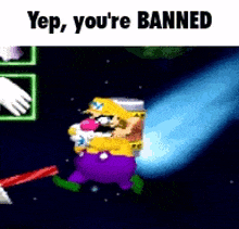 Wario Banned GIF - Wario Banned N64 GIFs
