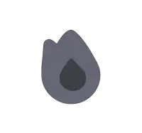 a blue flame with a drop of water in it