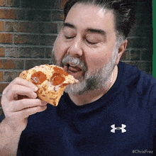 Eating A Pizza Chris Frezza GIF - Eating A Pizza Chris Frezza Take A Bite GIFs