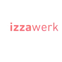 a logo for pizzawerk is shown in red on a white background
