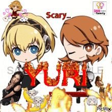 a picture of a girl with the name yuri