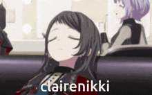 a picture of a girl with the name clairenikki