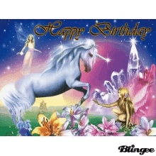 Happy Birthday Unicorn Greetings GIF - Happy Birthday Unicorn Unicorn Greetings GIFs