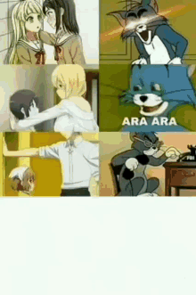 a collage of cartoon characters including tom and jerry