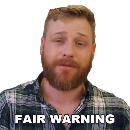 Fair Warning Grady Smith Sticker - Fair Warning Grady Smith Just A Warning Stickers