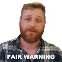 Fair Warning Grady Smith Sticker - Fair Warning Grady Smith Just A Warning Stickers