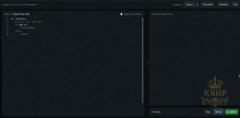 a screenshot of a computer screen with a crown on the bottom right corner .