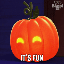 It'S Fun Mr Pumpkin GIF - It'S Fun Mr Pumpkin Blippi Wonders - Educational Cartoons For Kids GIFs