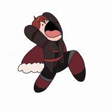a cartoon of a person with their mouth wide open