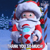 Thank You So Much Santa Claus GIF - Thank You So Much Santa Claus Sno Bo GIFs