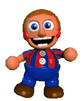 a toy with buttons on it 's shirt and pants