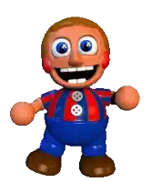 a toy with buttons on it 's shirt and pants