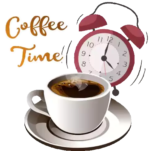 Coffee Coffee Time Sticker - Coffee Coffee Time Good Morning Stickers