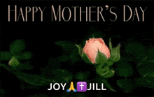 a happy mother 's day message with a pink rose