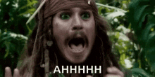 Ahh Jack Sparrow GIF - Ahh Jack Sparrow Freak Out GIFs