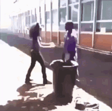 epic trolling trashcan can trash hug