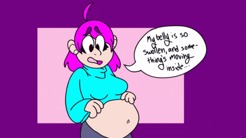 inflated belly gif