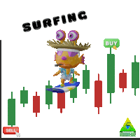 Surfing Trading Sticker