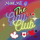 a colorful poster that says meet me at the gay club