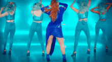 Meghantrainor GIF - Meghan Trainor Dancing Blue Dress GIFs