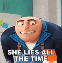 She Lies All The Time Gru GIF - She Lies All The Time Gru Despicable Me 4 GIFs
