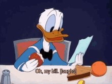 Donald Duck Restaurant GIF - Donald Duck Restaurant Paying Bill GIFs