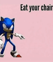 Sonic Sonic The Hedgehog GIF - Sonic Sonic The Hedgehog Eat Your Chair GIFs