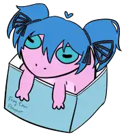 a drawing of a frog in a box with the words frog choc flavour written on it