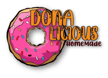 dona licious dona donut logo homemade