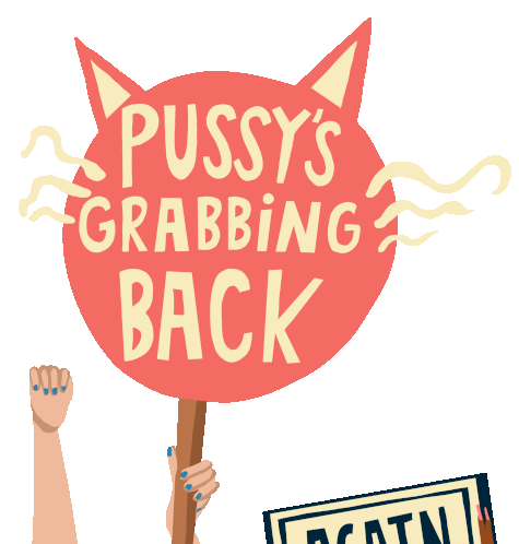 Pussys Grabbing Back Again Pussys Grab Back Sticker - Pussys Grabbing Back Again Pussys Grab Back Cat Stickers