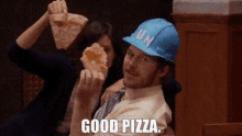 Parks And Rec Andy Dwyer GIF - Parks And Rec Andy Dwyer Good Pizza GIFs