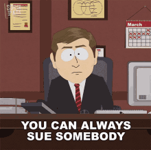 You Can Always Sue Somebody Hoffman And Turk Attorney GIF - You Can Always Sue Somebody Hoffman And Turk Attorney South Park GIFs