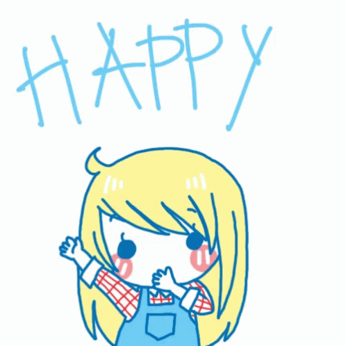 happy chibi anime girl