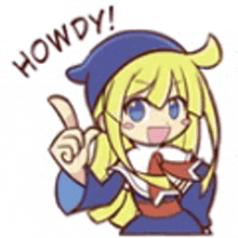 a cartoon girl with blonde hair is giving a thumbs up .