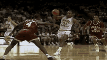 a basketball game between wake forest and florida state is underway
