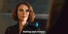 The Avengers Black Widow GIF - The Avengers Black Widow Nothing Lasts Forever GIFs