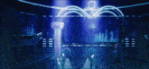 two anime girls are standing next to each other in a room
