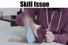 Skill Issue Cup GIF - Skill Issue Cup Spill GIFs