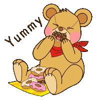 Bear Yummy Sticker - Bear Yummy Satisfaction Stickers