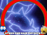 a cartoon of a constellation with the words " stern one hair physics " at the bottom