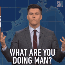What Are You Doing Man Colin Jost GIF - What Are You Doing Man Colin Jost Saturday Night Live GIFs