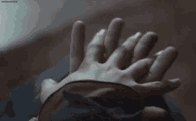 Holding Hands Intertwined Fingers GIF