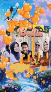 a collage of images with the word bestie on the top