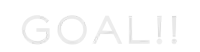 the word goal is written in white on a white background