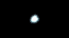 a blue circle with a light coming out of it and the word crow below it